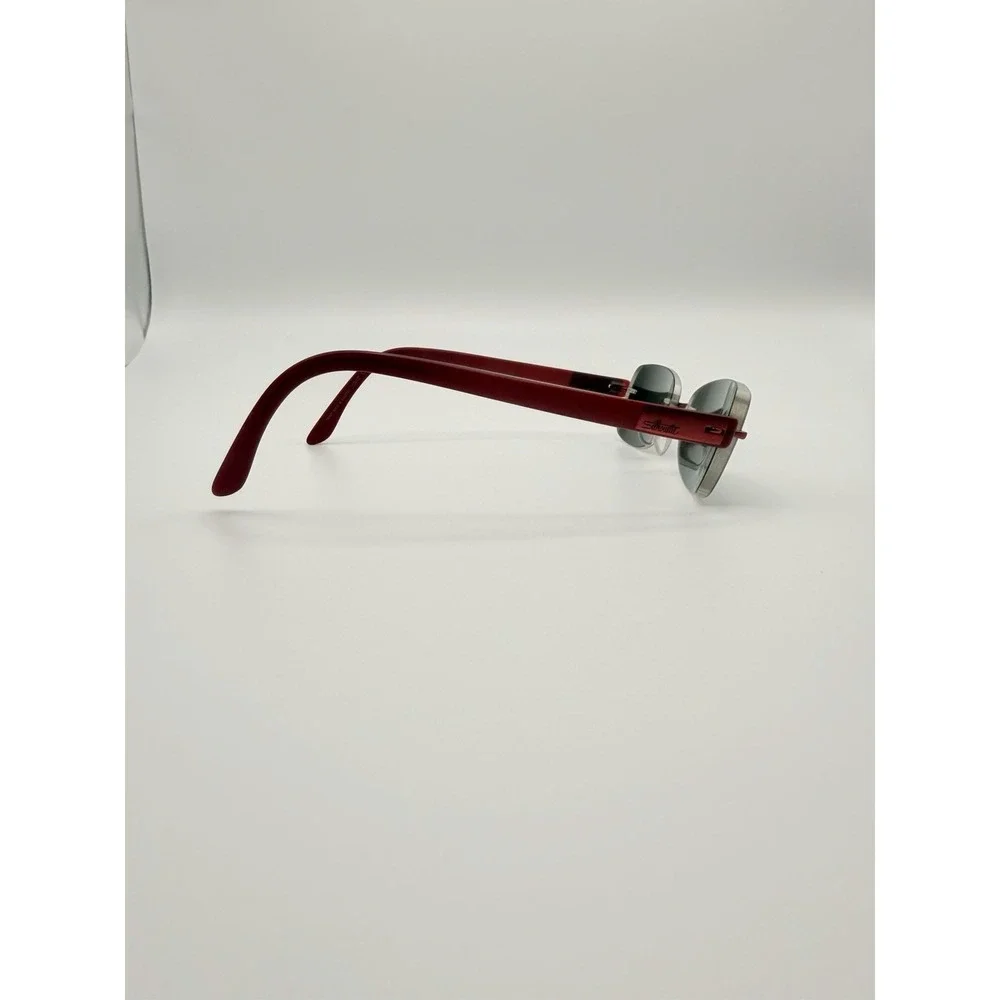 Silhouette 7608 40 6054 Titanium Red Rimless Eyeglasses Frames 17 135 Austria